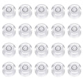HARFINGTON 20pcs Small Circular Bubble Spirit Level 12x6mm,White/Black - color: White/Black, size: 12x6mm