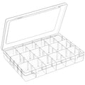 Mauproy 18 Grids Large Plastic Organizer Box with Adjustable Dividers - style: Large 18 Grids
