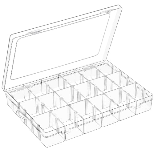 Mauproy 18 Grids Large Plastic Organizer Box with Adjustable Dividers - style: Large 18 Grids