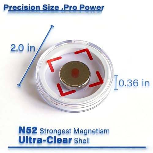 Magnetic Stud Finder, Powerful Magnet Wall Scanner to Locate Screws for Drywall and Wood | Easy to Use | No Batteries Required - Visual Effect with Clear Case- 1 Pack
