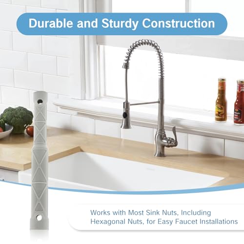 Kitchen Sink Wrench Faucet Tool for Repair Plumbing Installation Removal Kit Ideal for Tight Spaces Under Sink Maintenance Durable ABS Construction Fits Hex Nuts Water Heater Pipes Home Tool