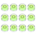 HARFINGTON 12pcs Circular Bubble Spirit Level 15x8mm Mini Round Bubble Spirit Level Little Measuring Layout Tools for TV Industrial Carpentry Picture Frame, Green/Black - color: Green/Black, size: 15x8mm