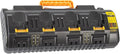 DCB104 20V MAX Battery Charger Replacement for Dewalt Battery Charger, 4 Port Multi Charger Station with 2 USB Ports, Compatible with Dewalt 12V-20V Batteries（Black） - color: Dark Grey