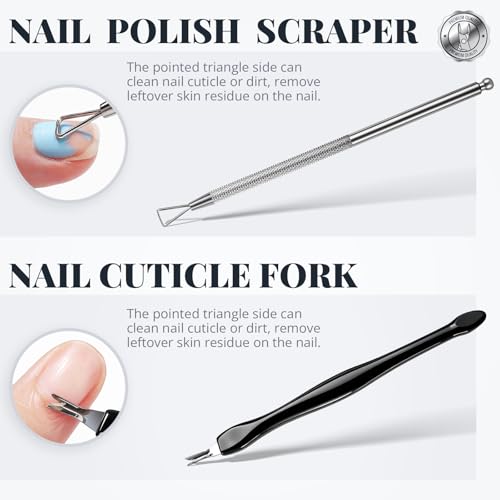 FANDAMEI Cuticle Kit, Nail Prep Kit, Nail Care Kit, Manicure Kit for Women