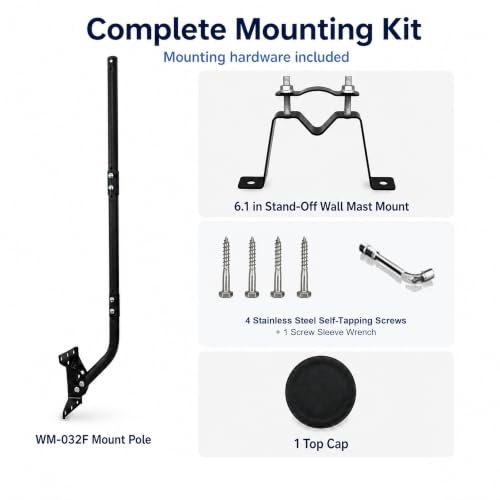 PIBIDI Long-Reach Antenna Mount, 1.25x49.75in J-Pole for Weather Station - color: Length 49 3/4"