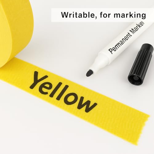Yellow Painters Tape - Masking Tape 2 Inch Wide (1.88" x 90FT) - Multi-Surface, Smart Adhesion, Indoor & Outdoor - 1 Roll Paint Tape for DIY, Labeling, Art, Car (#3910) - color: Yellow