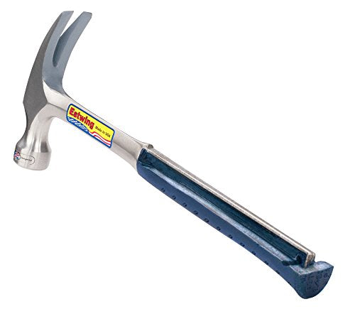 ESTWING Framing Hammer - 30 oz Long Handle Straight Rip Claw with Smooth Face & Shock Reduction Grip - E3-30S,Silver - size: 30 oz, style: Smooth Face