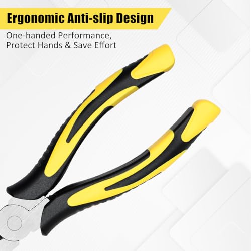 Long Needle Nose Pliers-8’’Soft Grip with Wire Cutter for Home,1pcs - size: One-8in