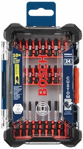 Bosch SDMS24 24 pc. Impact Tough™ Screwdriving Custom Case System Set - size: 24-Piece Set, style: Screwdriving