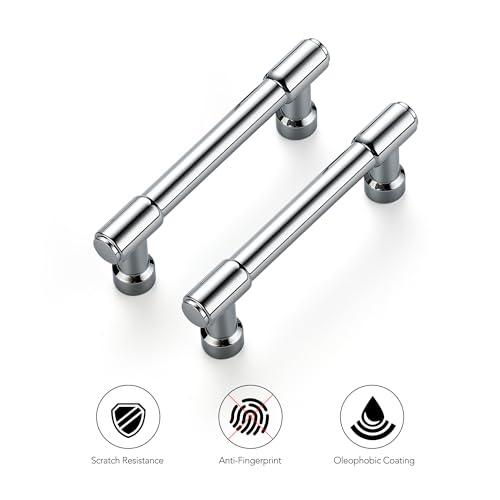 Ravinte Polished Chrome Kitchen Pulls Cabinet Handles 3 Inch 10 Pack - color: Polished Chrome, size: 3 Inches Hole Center