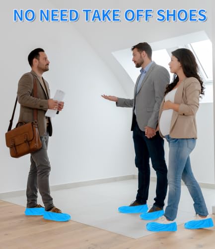 Shoe Covers Disposable,Extra Large 200 Pack, Non-Slip Indoor - color: Blue Set -200pack