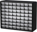 Akro-Mils 64-Drawer Plastic Storage Cabinet, 20" W x 6" D x 16" H, Black - color: Black, size: 64 Drawer, style: 1 Pack