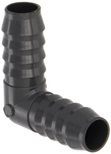Spears 1406 Series PVC Tube Fitting, 90 Degree Elbow, Schedule 40, Gray, 1-1/2" Barbed - size: 1.5 Inch