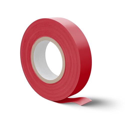 Flame Retardant Red Electrical Tape; 3/4 Inch * 66 Feet; PVC Electric Tape for Under 600V Electric, Repair, Home Outdoor Indoor Wire Insulation, 5℉ to 221℉ (1, Red) - color: Red