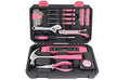 Apollo Tools 39 Piece General Household Tool Set, Pink DT9711P - color: Pink, size: 39-Piece (with Long Nose Pliers + Wrench)