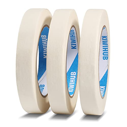 White Painters Tape,0.7" x 60 Yards x 3 Rolls - color: White, size: 0.7", 60 yards