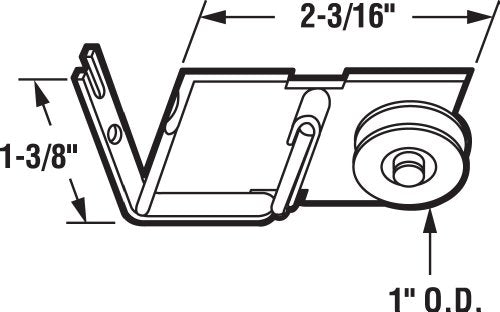Prime-Line B 517 Aluminum Screen Door Tension Spring with 1 In. Plastic Roller, for International Doors (2 Pack) - style: platic