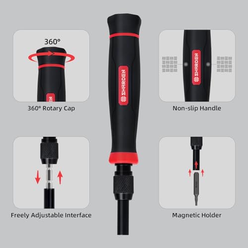 SHARDEN 153 in 1 Precision Screwdriver Set for Electronic Repair Red | Magnetic Small Screwdriver Set with Torx, Pentalobe, Triwing, Mini Repair Tool Kit for Computer, Laptop, PC, PS5, Eyeglass - color: 153 in 1 Red