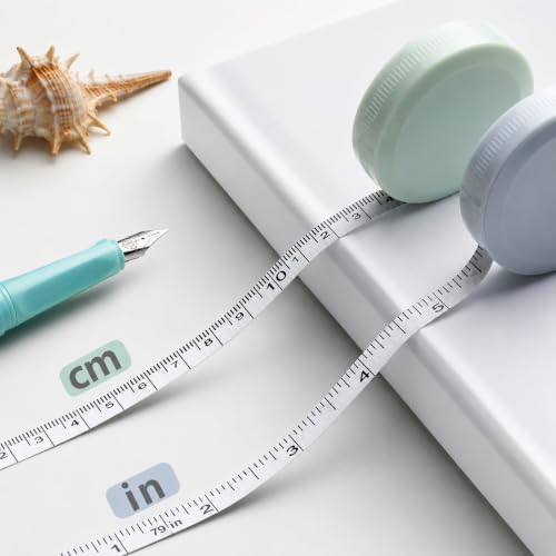 2PCS Retractable Tape Measure 150cm, Dual Scale for Body Sewing - color: 2 random color