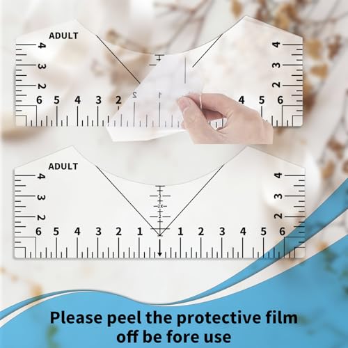 Tshirt Ruler Guide for Vinyl Alignment, T Shirt Rulers to Center Designs, PVC Measurement Template, Craft Sewing Supplies Accessories Tools for Cricut Heat Press & Cameo & HTV Transfer Vinyl - style: Tshirt Ruler-5-Balck