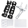 5PCS Plumbing Tools Set & Basin Wrench for Kitchen/Toilet tight spaces | Under Sink Wrench Faucet Tool with 80pcs Water Hose Gasket Washers