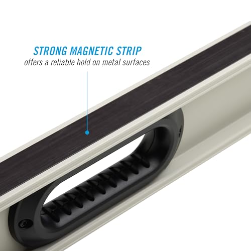 CHANNELLOCK 48-Inch, Professional-Grade Magnetic Aluminum I-Beam Level with 3 Vials, 5100-0048M