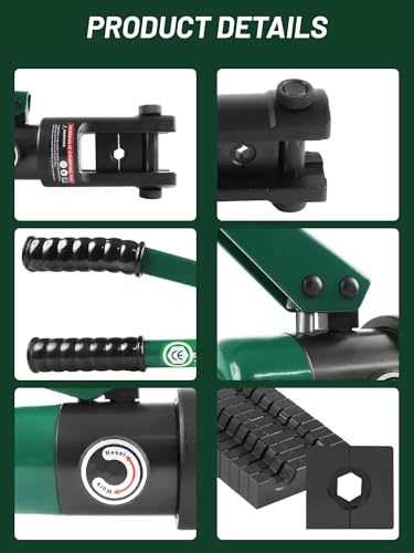 16-Ton Hydraulic Wire Crimper with 13 Pairs of US Dies
