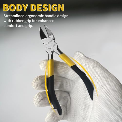 BOOSDEN Mini Flush Cutters & Wire Cutters Set for Jewelry Making 5 Inch - size: 5" Wire Cutter+5" Flush Cutter