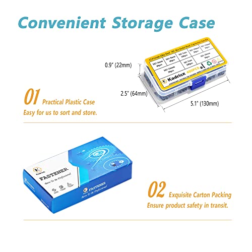 KADRICK 400PCS M3 Screw Assortment Kit,Hex Socket Head Cap Bolts Nuts Kit - size: M3 400Pcs