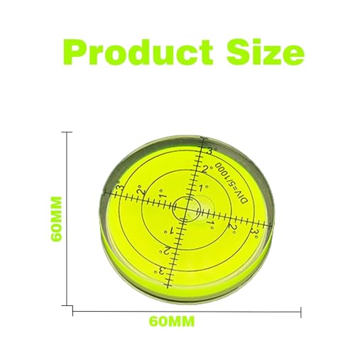 Round Level 60×7mm(2.4×0.27in) Level Bubble Tool - size: 2.4 Inch 60mm