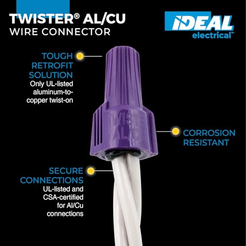 Ideal Electrical Twister Al/Cu Wire Connector, 30-1765S, Bag of 10