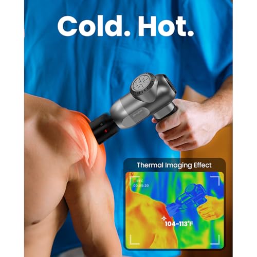 BOB AND BRAD C2 Pro Massage Gun with Heat and Cold Therapy, FSA Eligible & HSA Approved, PT-Developed Deep Tissue Back Massager for Athletes, Men & Women — Birthday & Holiday Gifts - color: Titanium Black