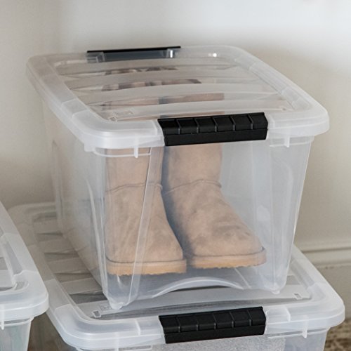 IRIS USA 6-Pack 19 Quart Storage Bins with Lids, Clear - color: Clear, size: 19 Qt, style: 6 Pack