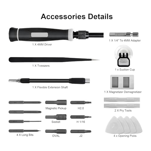 Precision Screwdriver Set 152 in 1 Small Screwdriver Set with Torx, Tool Gifts Electronic Repair Tool Kit for Toy, Laptop, Smartphones, Computers, Game Controller, RC, Computer Repair Kit - color: Gray