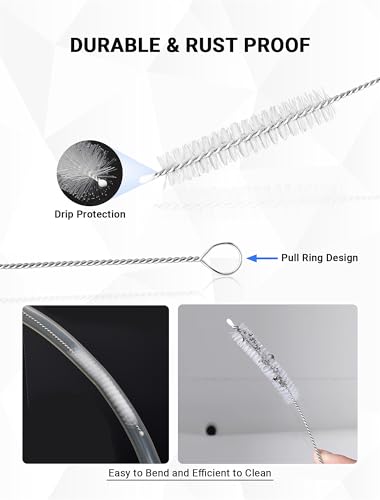 SARDVISA 66 Inch Drain Cleaning Brush, Flexible Long Pipe Cleanner Tool - size: Large clean brush