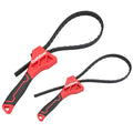 2-piece Rubber Strap Wrench Set, Adjustable Oil Filter Wrench with Anti-Slip Strap (2-piece), 4" & 6" Spanner Wrench for Plumbing, Faucet, Pipe, and Spark Plug