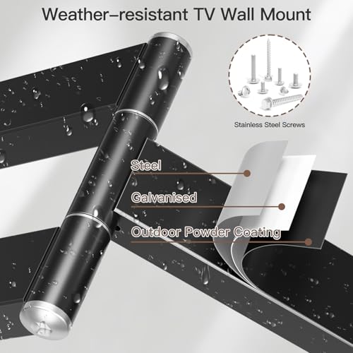 ELIVED Outdoor Long Arm TV Mount for 26-65" TVs, 37.4in Extension - size: Outdoor Arm: 37.4"