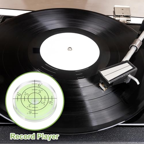 PATIKIL 10pcs Round Bubble Level 25x5mm Mini Circular Bullseye Spirit Levels Measuring Layout Tools for Leveling Camera Tripod Telescope Workshop Turntable Pictures Frame, Green - size: 25x5mm