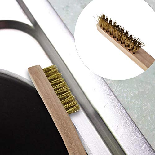 MAXMAN Wire Brush Set 12Pcs, Small Detailing Brushes, for Cleaning Rust - style: Without small top brush