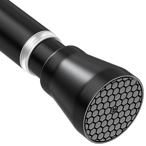 Black Tension Curtain Rod 30 to 64 Inch,Adjustable Curtain Rod - color: Black, size: 30-64"