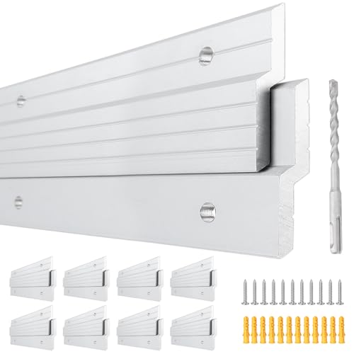 8 Pairs 41 inch Aluminum French Cleat, Heavy Duty Z Picture Hanger - size: (8 Pair) 41-inch