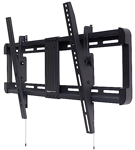 Amazon Basics Tilting TV Wall Mount with Horizontal Post Installation Leveling for 37" to 86" TVs, Wood Studs Compatible, Black - style: Tilt