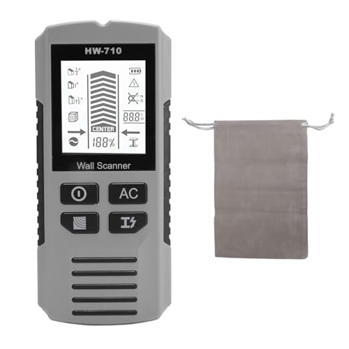 Eujgoov HW-710 Wall Scanner Stud Finder Sensor with LCD Display Metal AC Wire Detector for Wood Studs Copper Pipe Depth Detection Batteries Not Included