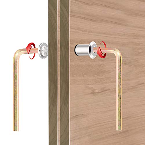 40 Sets Silver Furniture Connector Bolts M6x20mm Binding Screws for Wood - color: M6x20mm-D