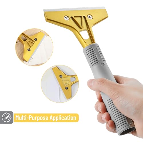 Bates- Razor Blade Scraper Set, 2 Pack, 1.5" & 4" Razor Scraper Tool with 20 Extra Carbon Steel Blades, Window Scraper Blades, Glass Scraper for Windows, Paint Scraper Blade Scraper for Cleaning