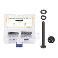 DTGN M5-0.8x40mm Phillips Pan Head Machine Screw W/Washer Black 60Pcs - size: M5-0.8x40mm