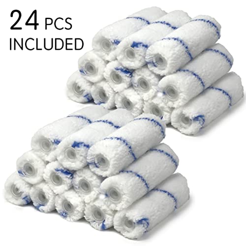Allgala 24 Piece 4" Mini 3/8" Nap Shedless Microfiber Paint Roller Cover - TH10306 - size: 4" Mini (Pack of 24)