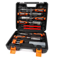 10-Piece Wood Chisel Set for Woodworking - Professional Cr-V Steel Bevel Edge Chisels (1/4" to 1-1/2") with Honing Guide, Sharpening Stone & Case - Heavy Duty Carving Tools for Carpenters