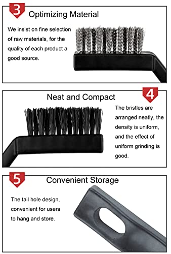 SUJAYU Brass Wire Brush Rust Remover, Small Wire Brush for Cleaning, Paint Stripper for Metal, Wood, Rustoleum Fabric Spray Paint (Brass, Steel, Nylon, 12.00) - style: Brass Steel Nylon