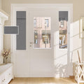 RYB HOME 100% Blackout Classroom Door Window Cover, Sidelight Curtains - color: Grey, size: 12"W x 40"L (Pack of 1)